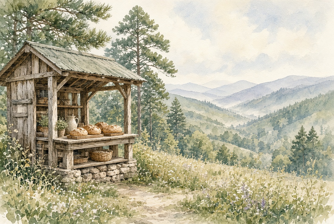 Farmstand in the North Georgia mountains
